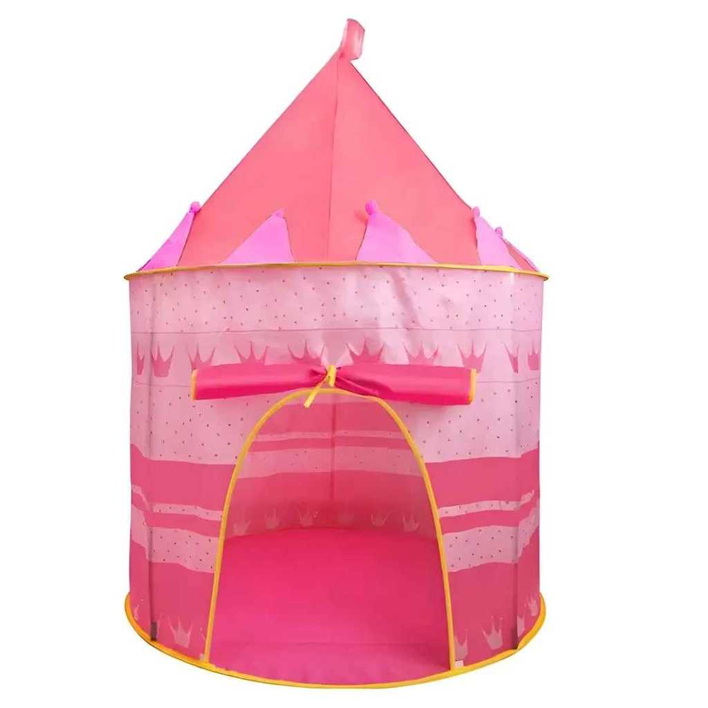 Barraca Tenda Castelo Princesa Infantil Dobrável Fácil Montar c/Bolsa 1,30m Magia e Diversão Bang