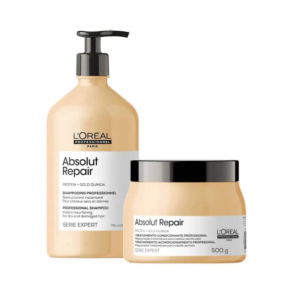 Kit Serie Expert Shampoo 750ml + Máscara 500g L'Oréal Professionnel Absolut Repair