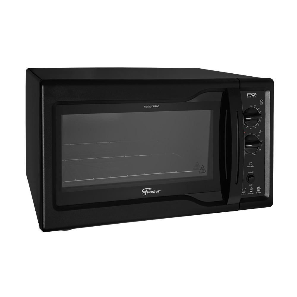 Forno Elétrico 44L Pop Grill Preto - Fischer em Oferta na Shopee