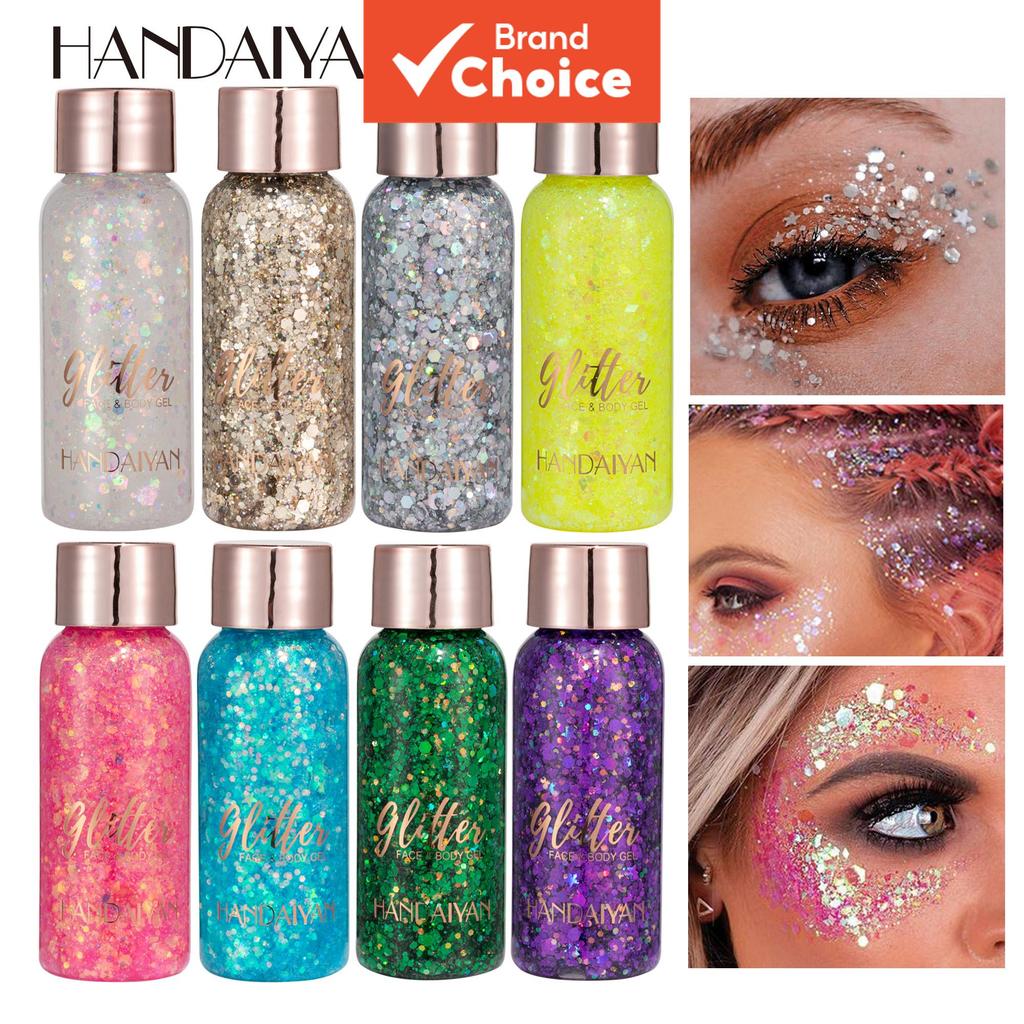 Lantejoulas sombra líquida para menina, rosto, palco, maquiagem brilhante, gel, escamas de sereia, brilho líquido
