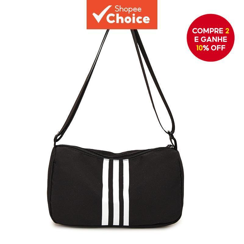 Mulheres Na Moda Preto Brilhante Esportes Mensageiro Bolsa Leve Viagem Peito Crossbody em Oferta na Shopee