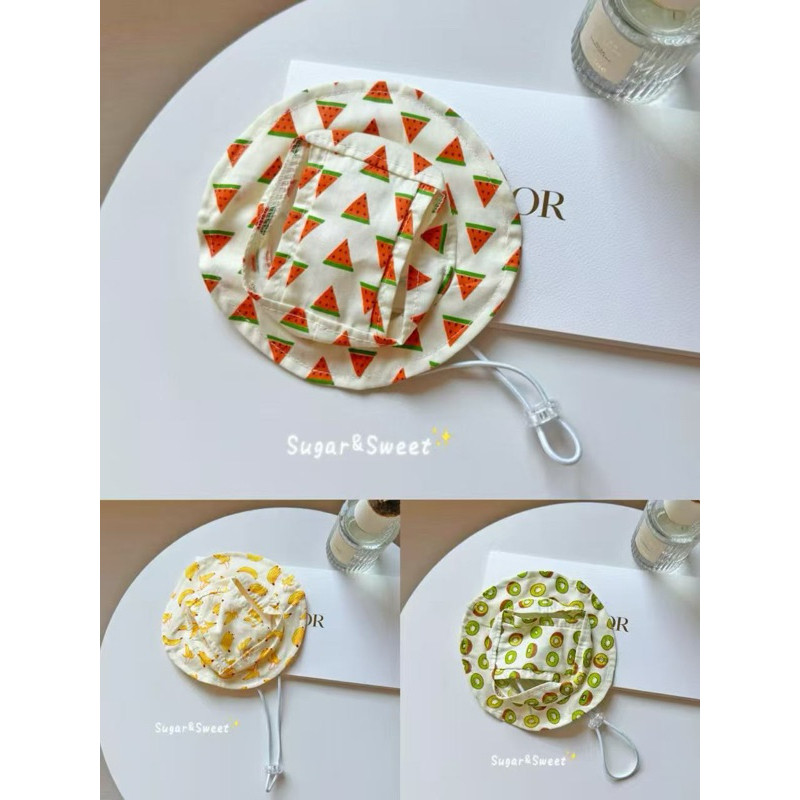 Chapéu Pet para Gato e Cachorro – Estampa Kiwi, Melancia e Banana