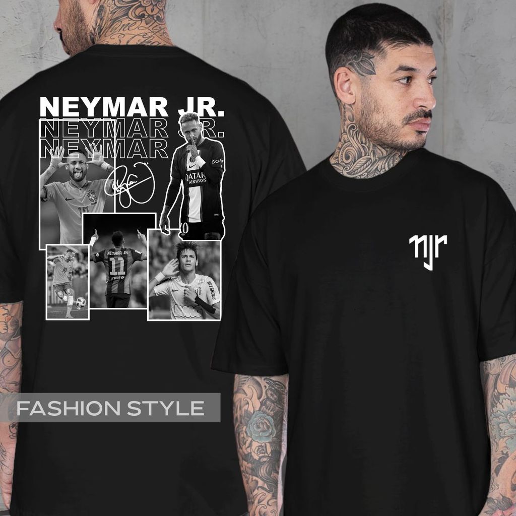 Camiseta Neymar Jogador Futebol Copa 2026 Jogo Esporte Estampa Aesthetic Fotos Blusa Unissex Algodão