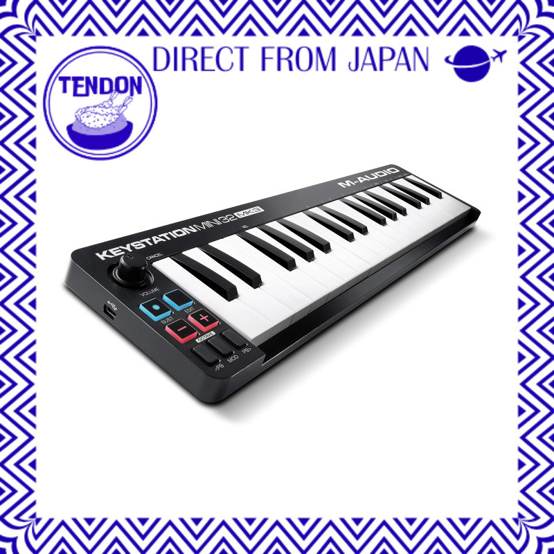 Teclado MIDI USB M-Audio com sensibilidade à velocidade, 32 mini-teclas, inclui software, controle DAW portátil