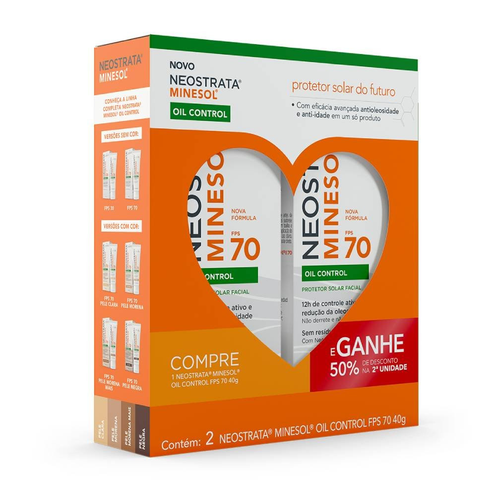 Kit Protetor Solar Neostrata Minesol Oil Control Fps70 40g 2 Unidades em Oferta na Shopee