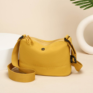 Bolsa Feminina Oxford De Ombro De Nylon De Cor Sólida com 4 Zíperes – Casual Com Vários B…