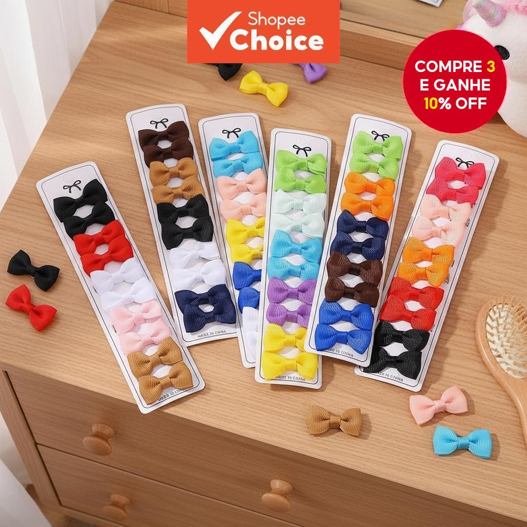  10 Lindos Laços de Gorgorão com Presilhas Jacaré | Feitos à mão, Ótimo Presente para Bebês Meninas