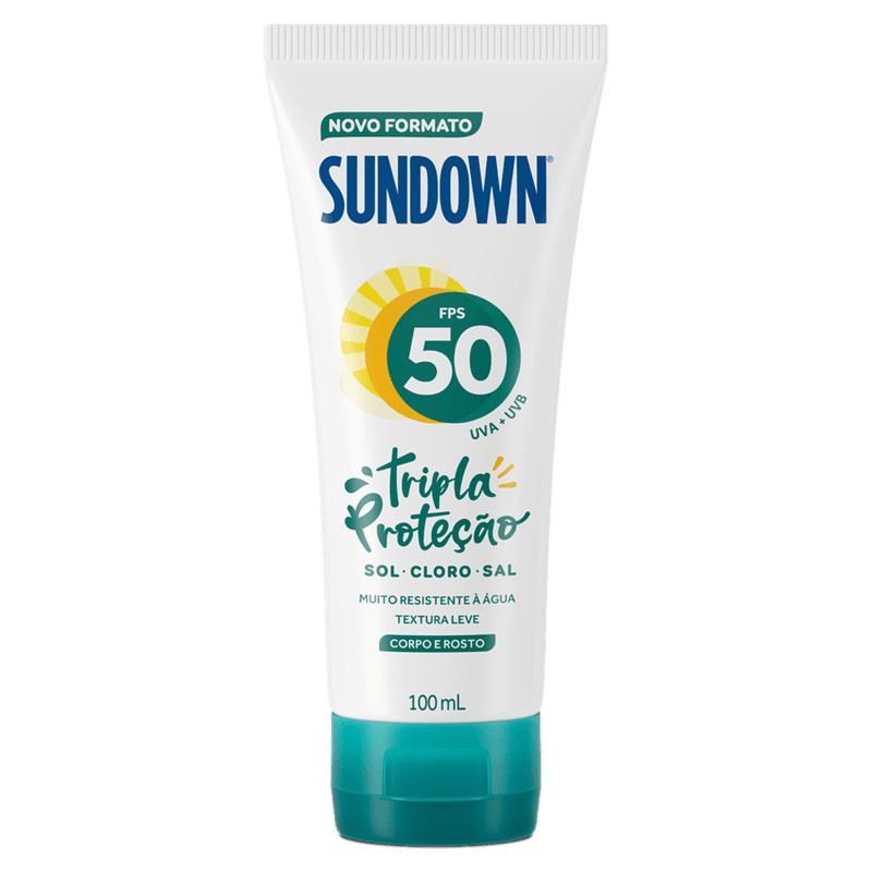 Protetor Solar Sundown FPS 50 Rosto e Corpo 100ml