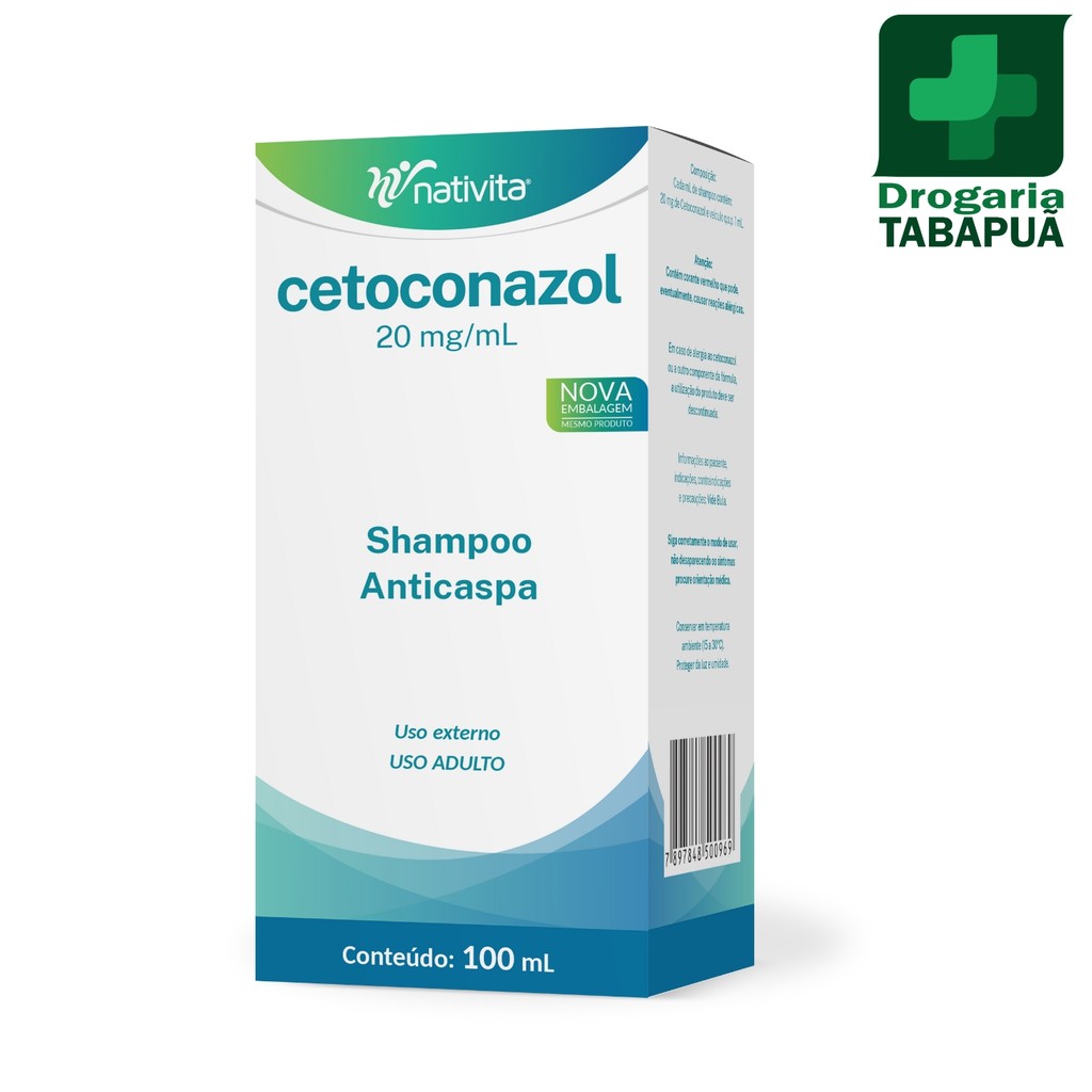 Shampoo Anticaspa 2% 100ml Nativita - Anticaspa Dermatológica  e Antifúngico
