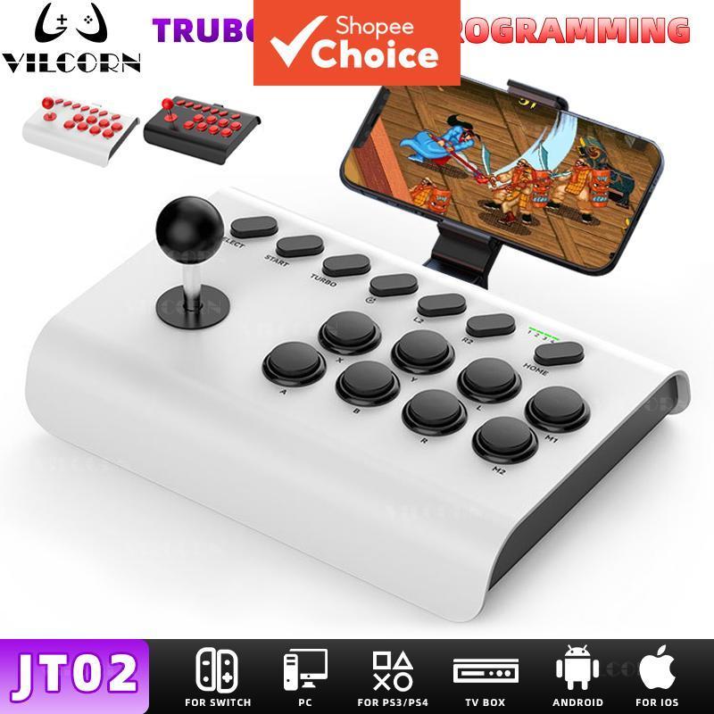  Controle Arcade Sem Fio para PS4/PS3/PC, Joystick Portátil USB para Android/iOS Telefone Móvel