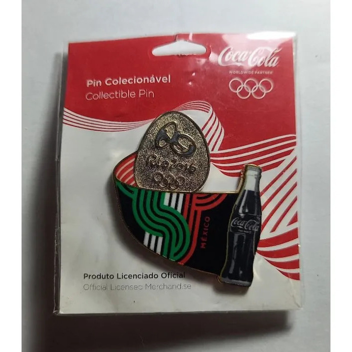 Pin Oficial Coca-cola Olimpiadas Rio 2016 - México. Elimatec