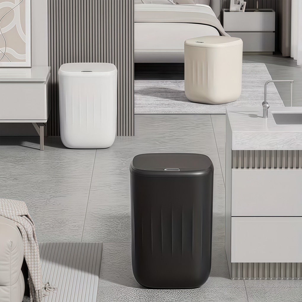 Lixeira Automática 20 Litros com Sensor Inteligente Recarga USB Fechamento Hermético Moderna