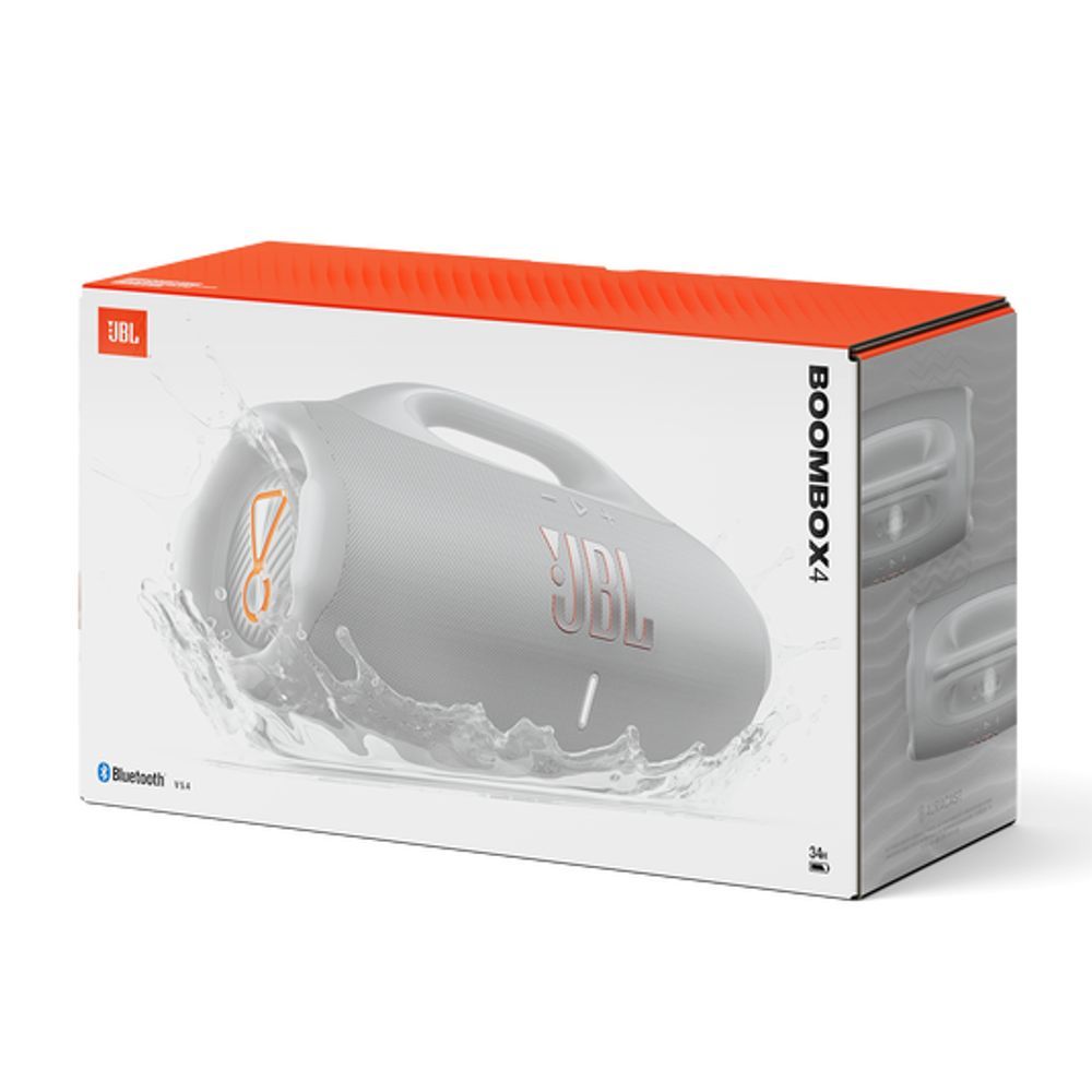 Caixa de Som JBL Boombox 4, Auracast, IP68, Bluetooth Branca