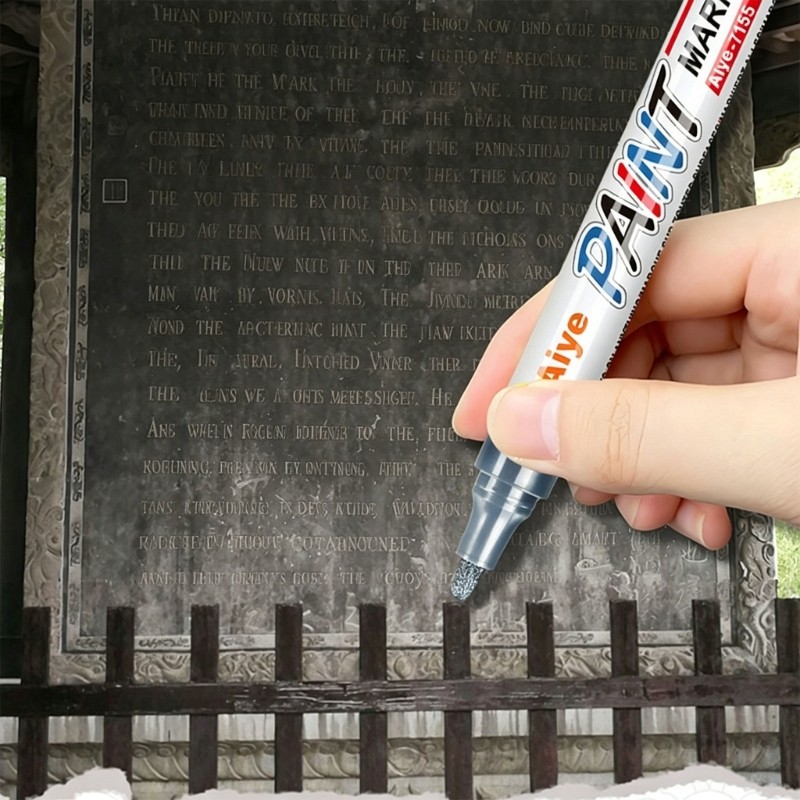 zzz Caneta De Pintura À Prova D'água Para Restaurar Inscrições De Grave , Pedras Preciosas , Letras , Em Pedra , Marcado
