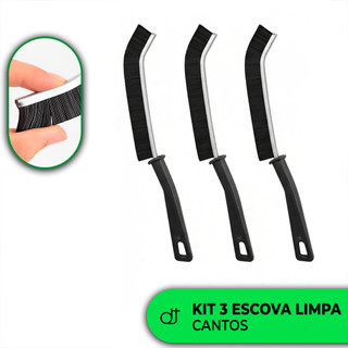 Escova De Limpeza Multifuncional Limpa Cantos, Frestas, Trilhos - Universal para Banheiro e Janelas