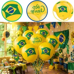 25~125 BALÃO BEXIGA FESTA COPA DO MUNDO AMARELO n°9 (FESTCOLOR) (CHOCO)