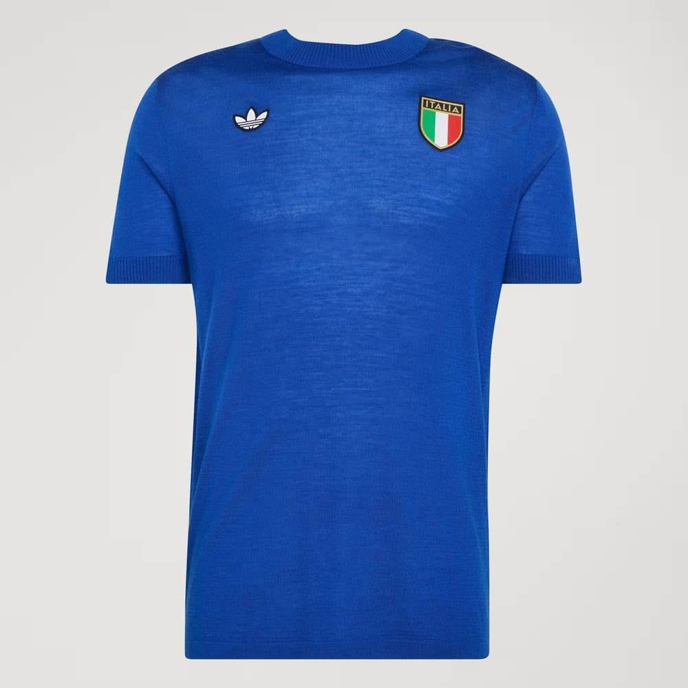 Camisa Itália I 1970 Adidas Azul