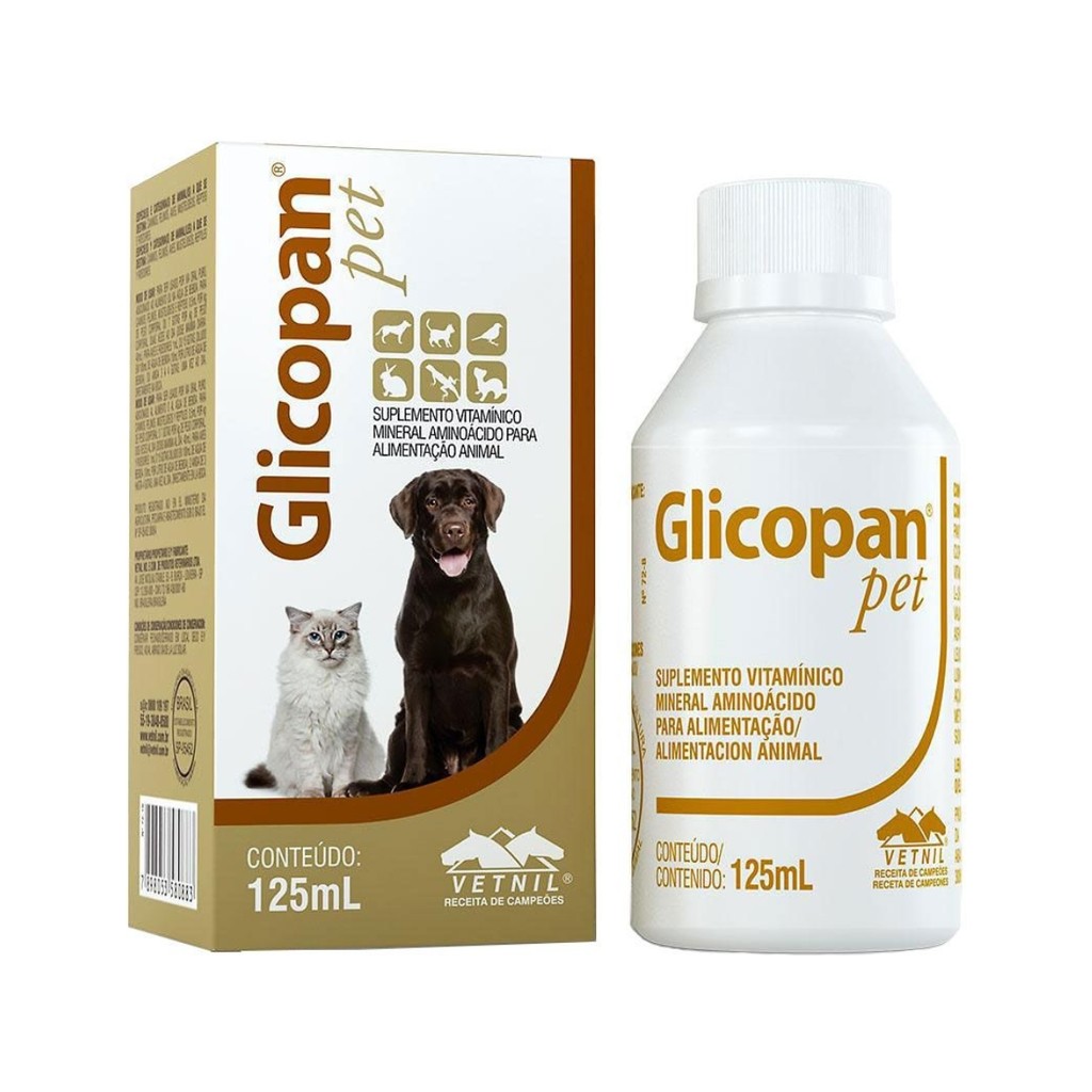 Glicopan Pet 125ml - Suplemento Vitaminico - Vetnil