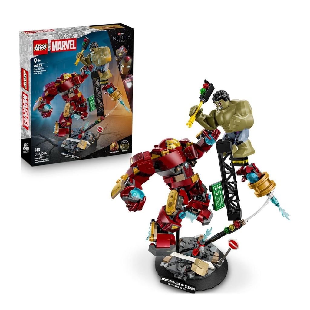 LEGO Marvel 73343 413 Peças  Batalha Épica Hulkbuster vs Hulk