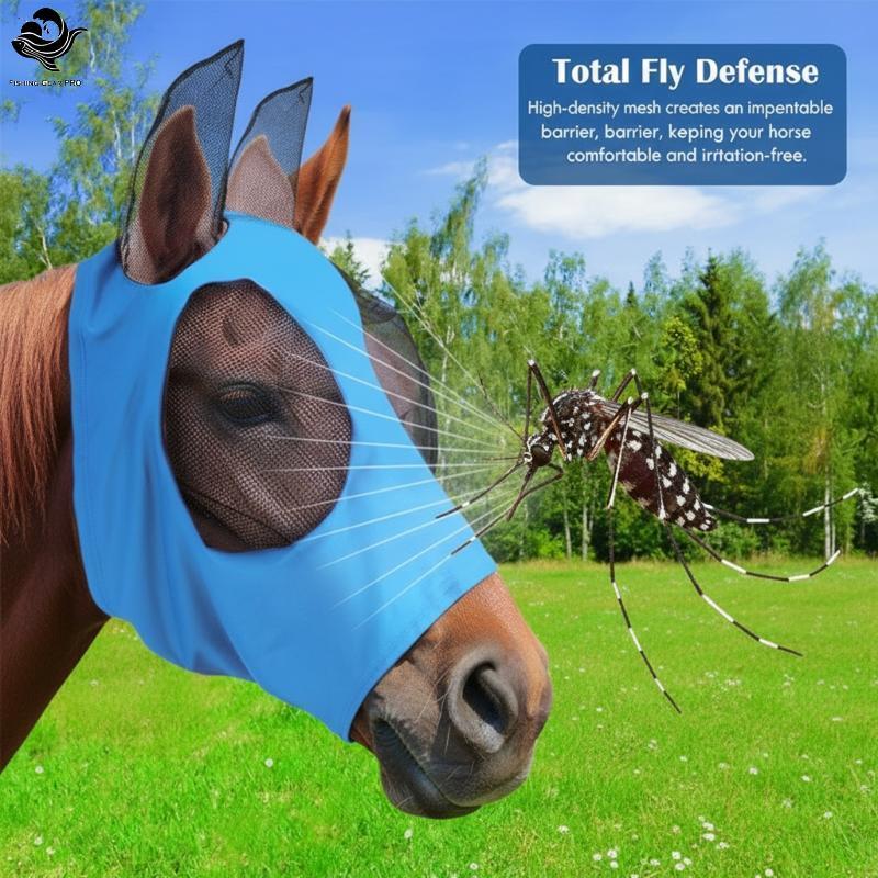 PFG 1pc Máscara Facial De Cavalo Bug Eye Fly Mesh Equino Anti Insect Stretch Equipamento De Proteção Para Pasto E Equita