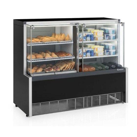 Vitrine Refrigerada Quente/Frio 2 Placas Frias Aurora 1,40m GQRA-140R/PF/220V - Gelopar