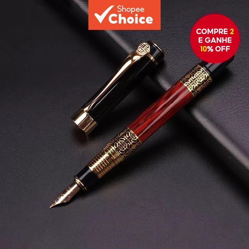 Caneta-Tinteiro Vintage Com Ponta Fina Para Caligrafia , Papel De Escrita , Material De Escritório E Escolar