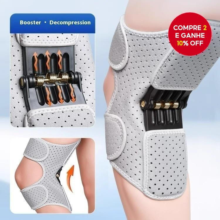 Suporte para joelho com estabilizador de mola, apoio para articulação da perna, joelheira antiderrapante, elevação e