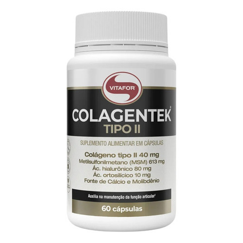 Colagentek Tipo Ii Colágeno Tipo 2 Vitafor 60 Cápsulas