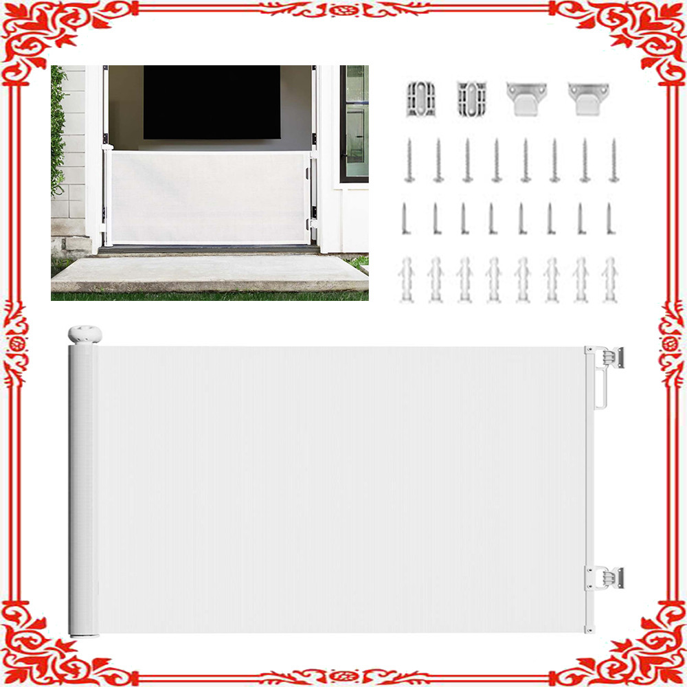 Cerca de porta retrátil 1.5 + altura 86cm cerca de porta de segurança infantil Anti-animal de estimação cerca de proteçã