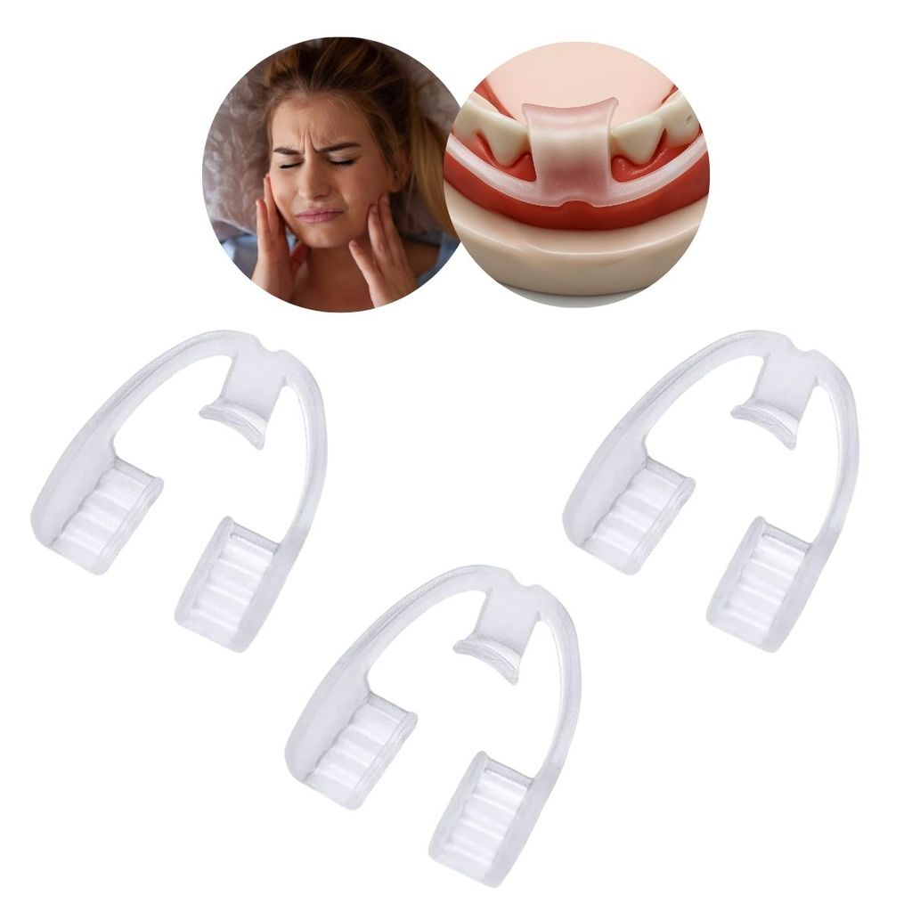 Kit 3 Moldeira Bruxismo Protetor Bucal Ranger Dentes Ronco Silicone Livre de BPA Polímero moldável em Oferta na Shopee