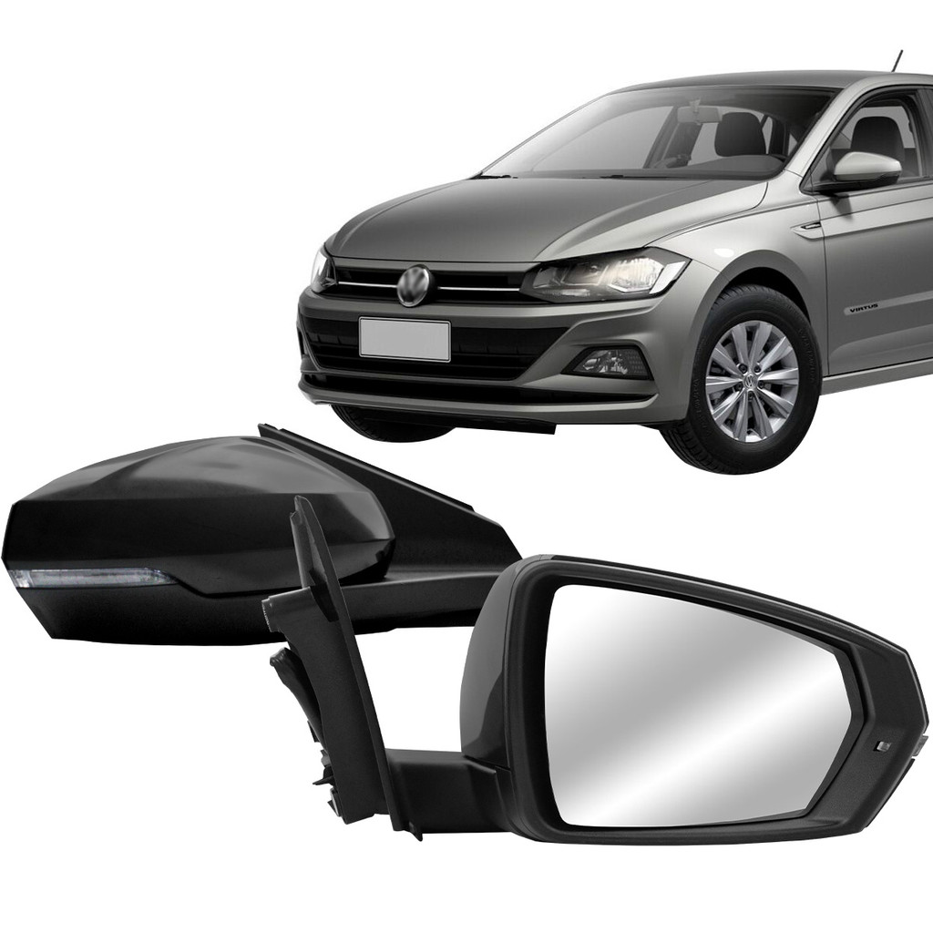 Retrovisor Externo Polo Virtus 2018 2019 2020 2021 2022 Elétrico Com Pisca