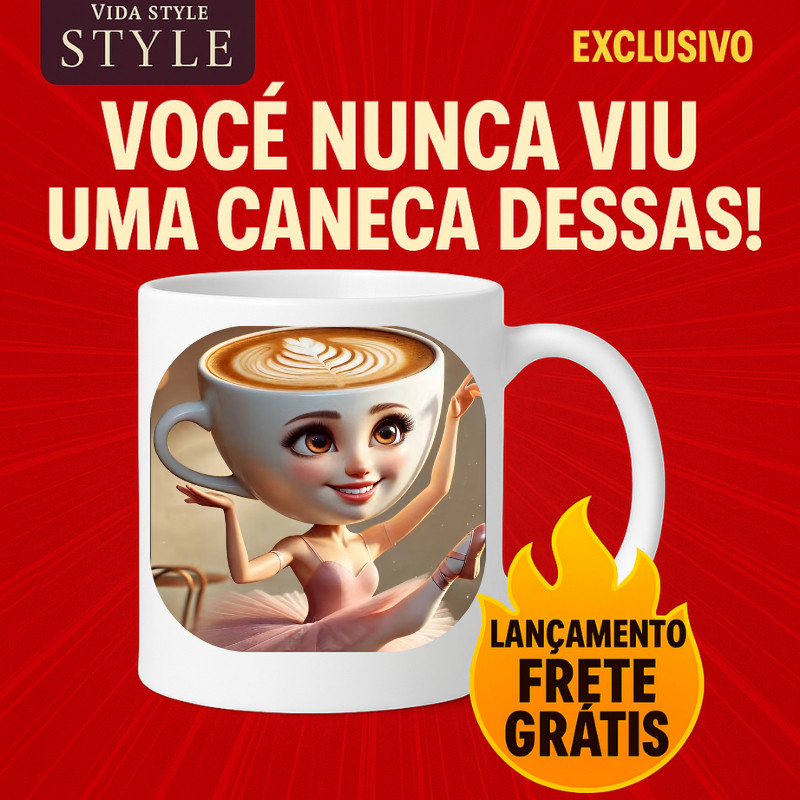 ✨Caneca Bailarina Capuchinha | Personalizada - Cerâmica Meme tik tok- Coleção Divertida✨