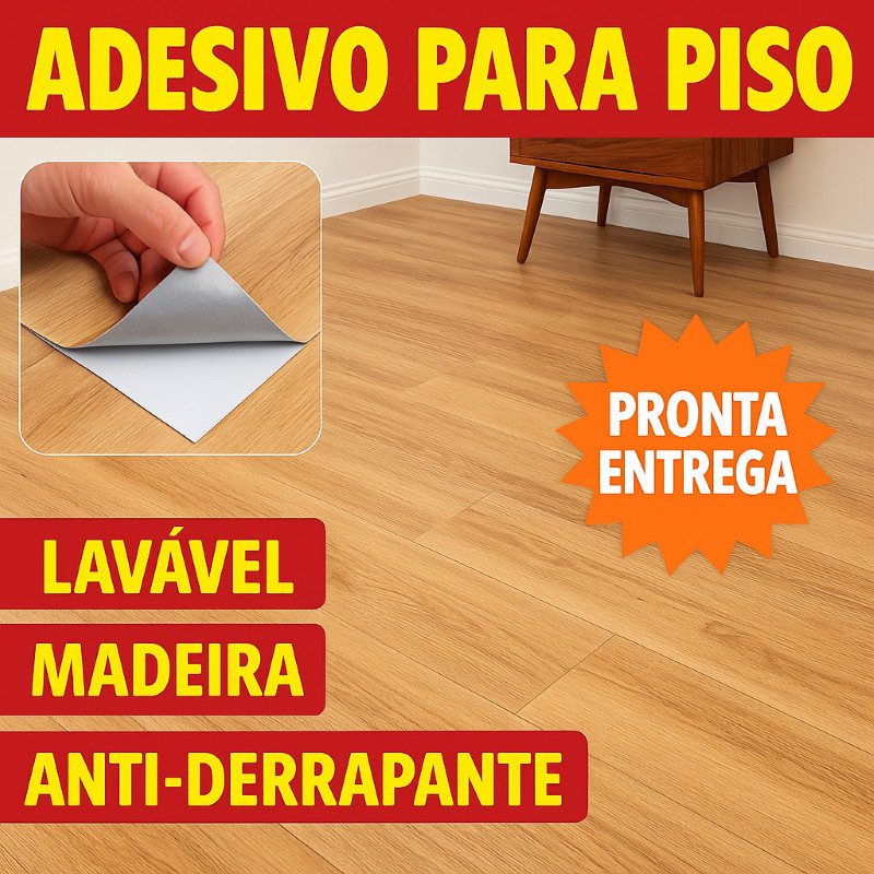 72pcs/10㎡ Piso Adesivo Madeira de Antiderrapante Lavável e Ultra Resistente piso Fácil de colar