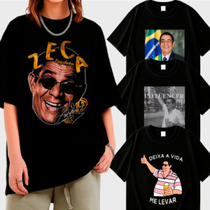 Camiseta Básica Zeca Pagodinho Camisa 100% Algodão Streetwear Adulto ao Plus Size Moda Tr