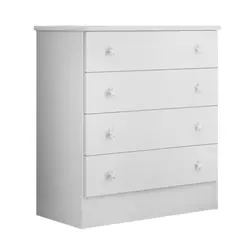 Cômoda 4 Gavetas Doce Sonho Branco/Branco - Qmovi