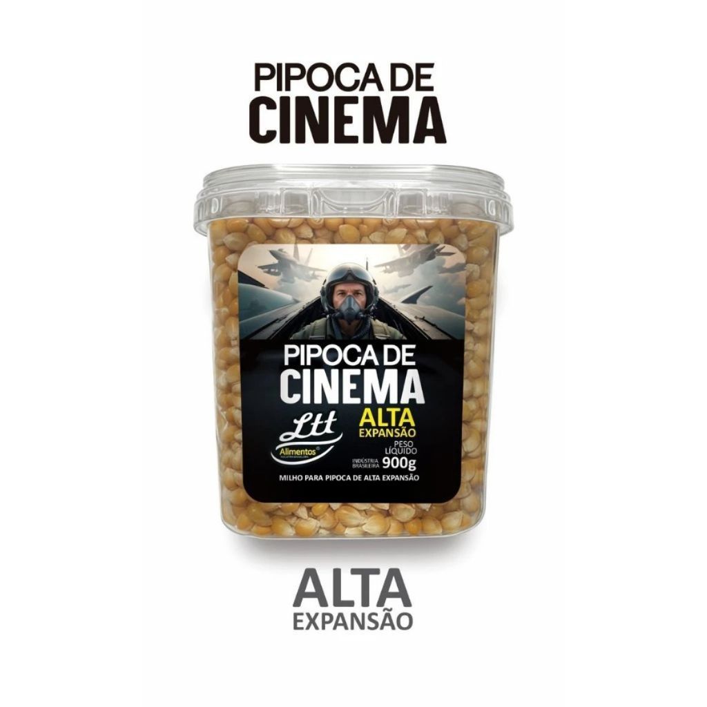 Milho de Cinema Para Pipoca Alta Expansão 900g Pote