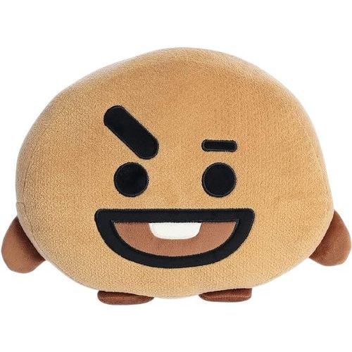Manta Almofada Infantil Tema Personagens BT21 Confortável Versátil Cor Marrom