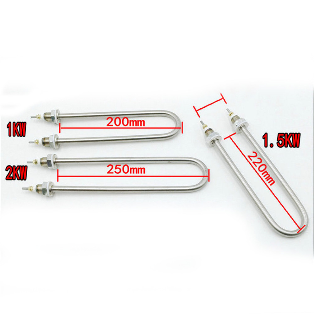 Tubo De Aquecimento Elétrico M16 Elemento Em Forma De U 220V 1KW/1.5KW/2KW