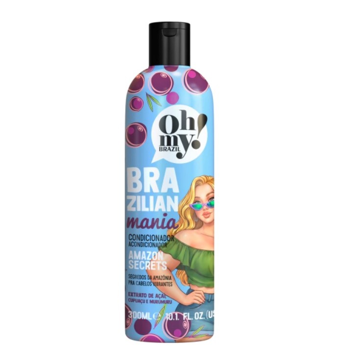 Condicionador Amazon Secrets Brazilian Mania 300ml Oh My | Pra cabelos com química