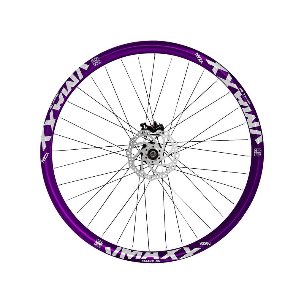 Roda Traseira Aro 26 1.95 Vmaxx LT DH Cubo de Rosca Para Roda Livre + Disco de Freio 160mm