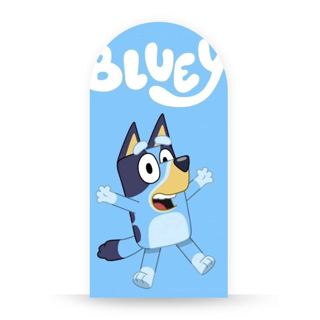 Painel Romano Bluey Decoração Premium Festa Infantil Tema Desenho Luxo
