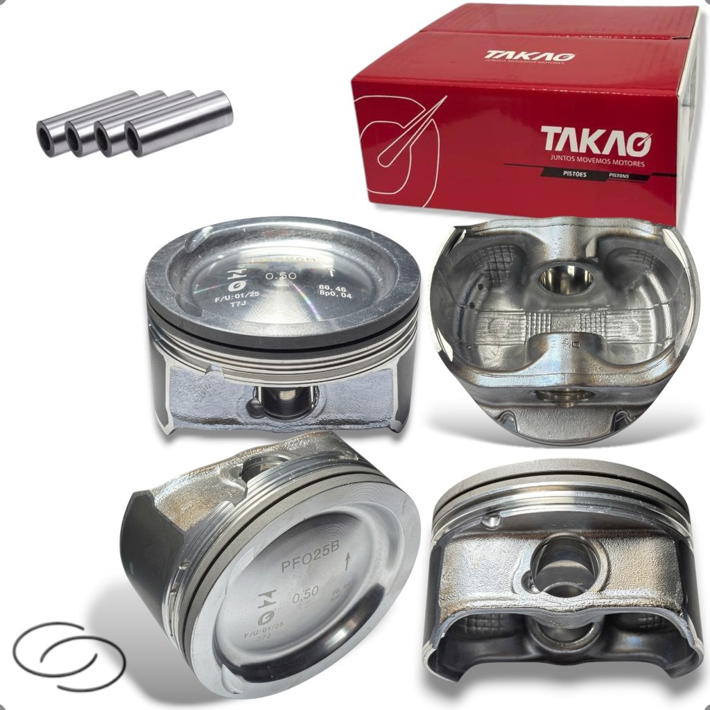 Jogo Pistao Do Motor Takao Ford Fusion Ranger 2.5 16V Duratec 2009 A 2019