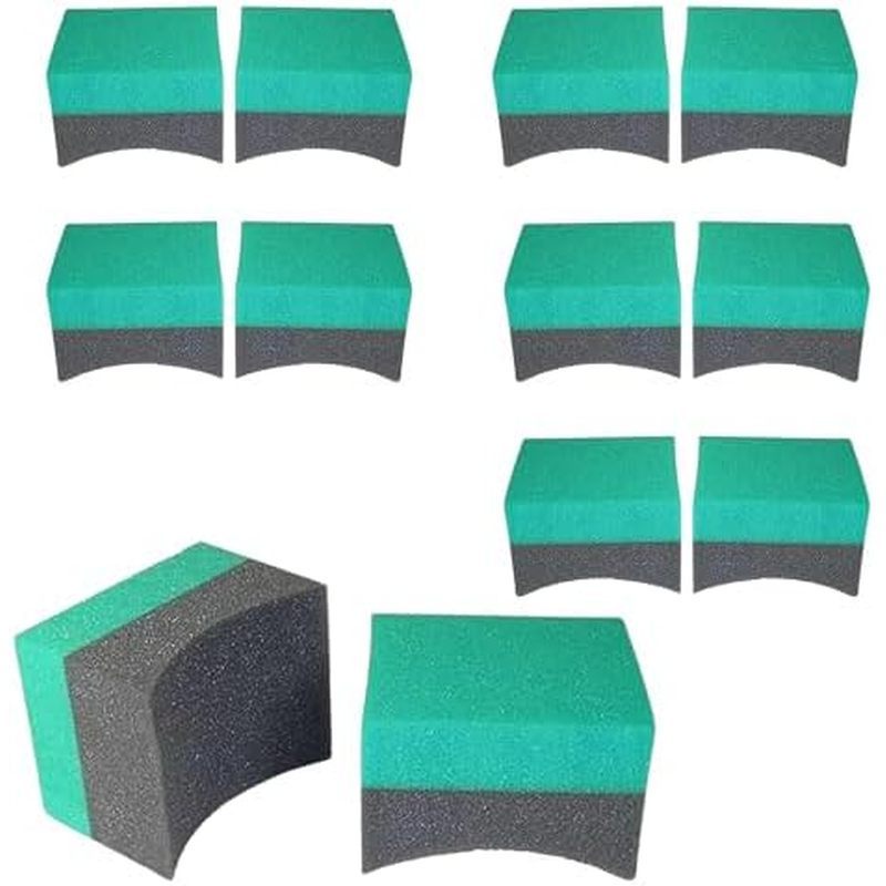 Aplicador De Curativo De Pneus Hi-Tech 12 Pack-Esponja De Brilho E Com Contornos Duráveis Reutilizáveis Para Rodas De Se