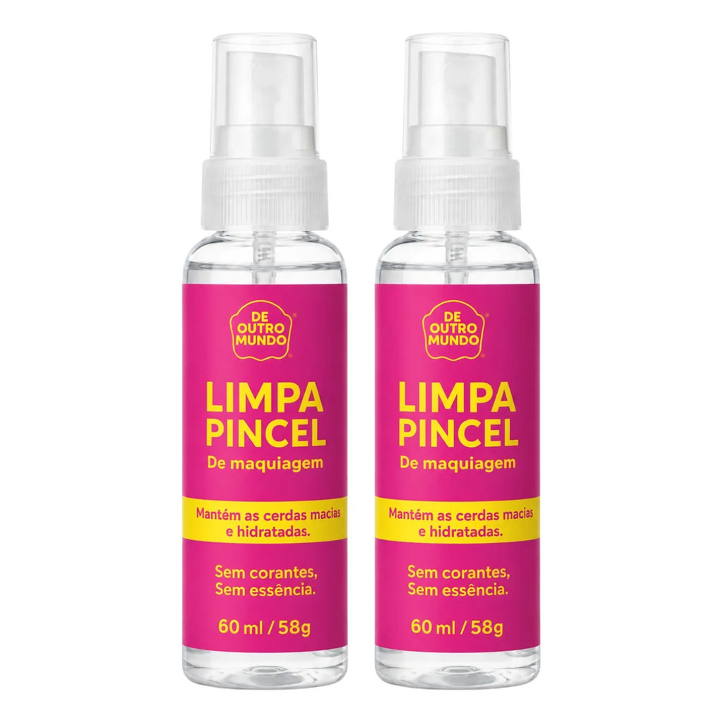 Kit 2 Limpador Pincel De Maquiagem Em Spray 60ml Villa Belle