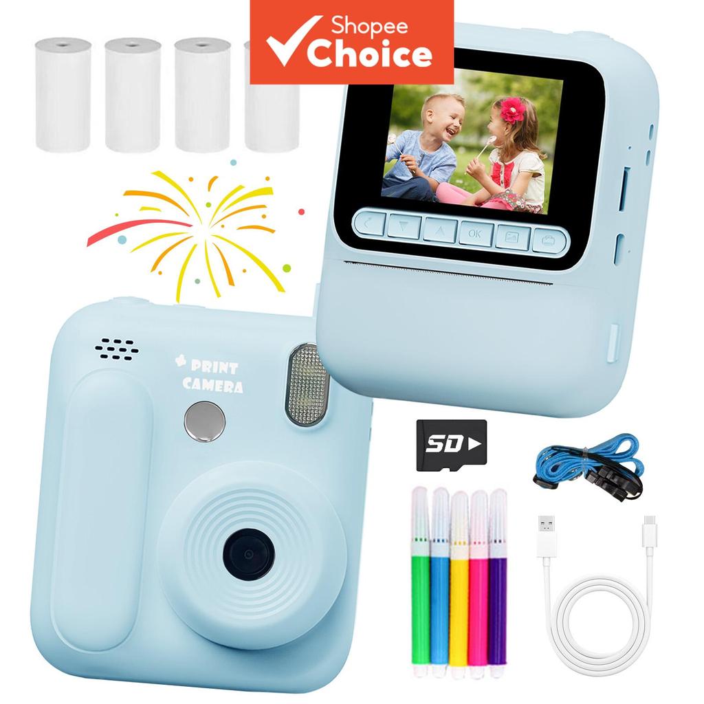Câmera De Impressão Instantânea Polaroid Cam Point Shoot Dispositivo Digital Compacto Portátil Filme Fotográfico Present