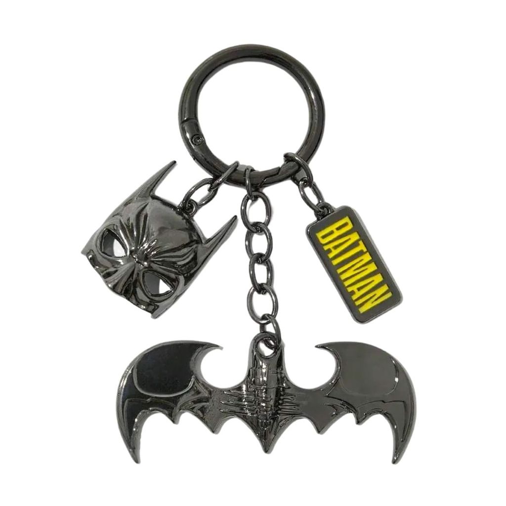 Chaveiro Batman Metal Mascara Batarang Preto