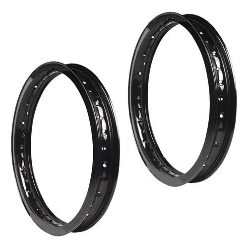 Jogo De Aro Roda Calha Folha Jante Preto Ferro Bros 125 Bros 150 Bros 160 Xre 190 Preto 17.19 Mm