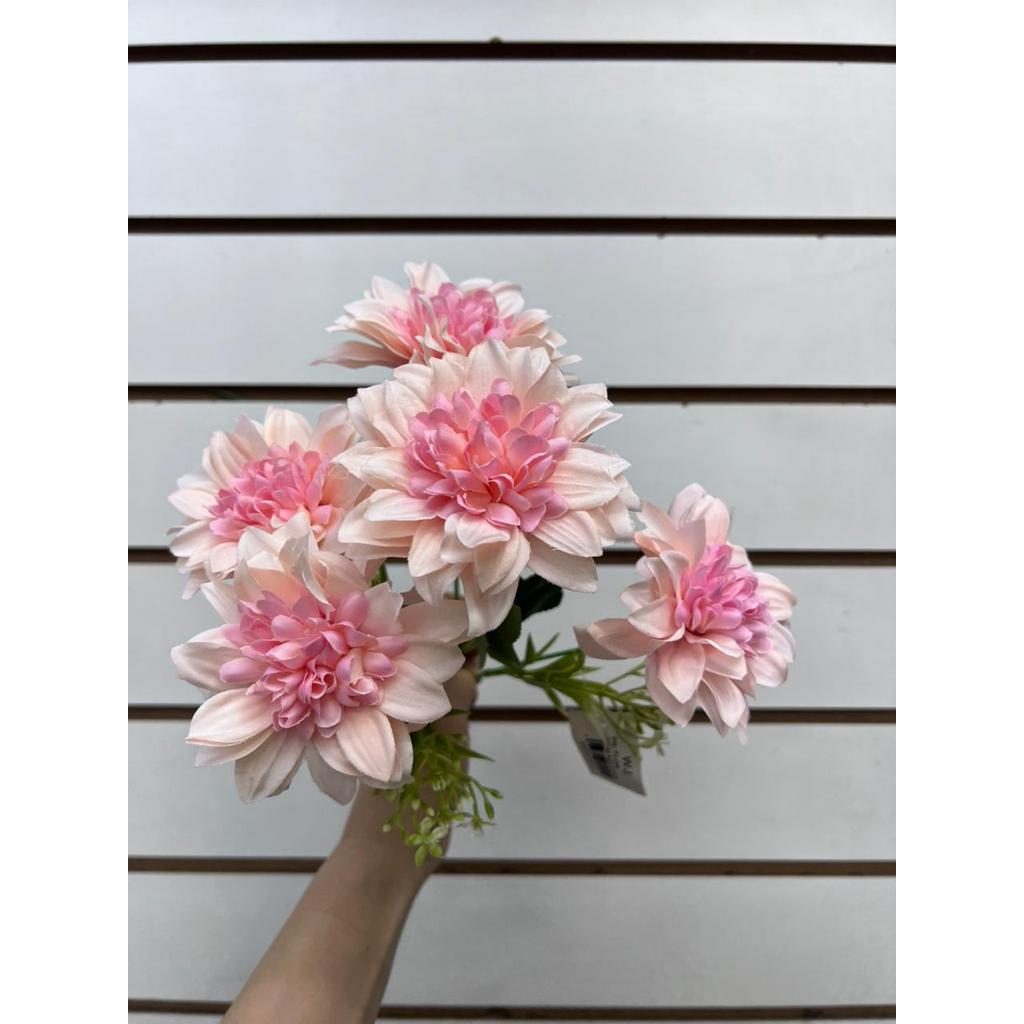 Buquê Artificial de Dália 36cm com 5 Flores para Decoração/0045 — imagem 2 de 2