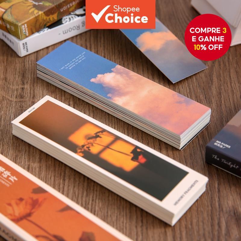 Conjunto De Marcadores Quentes De 30 Peças-De Página De Cartão Branco Para Livros , Presentes De Leitura C7634