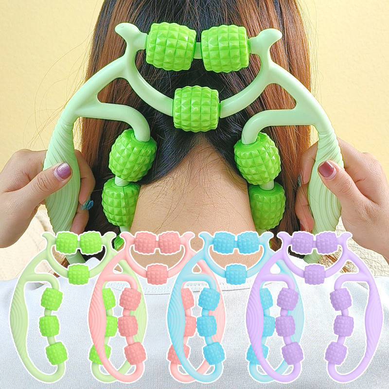 Braçadeira De Rolo Massageador Corporal Portátil De 9 Rodas-Para Coxa , Braço , Panturrilha , Pescoço-Modelagem De Perna em Oferta na Shopee